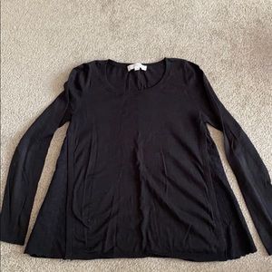 Long sleeve thin black sweater